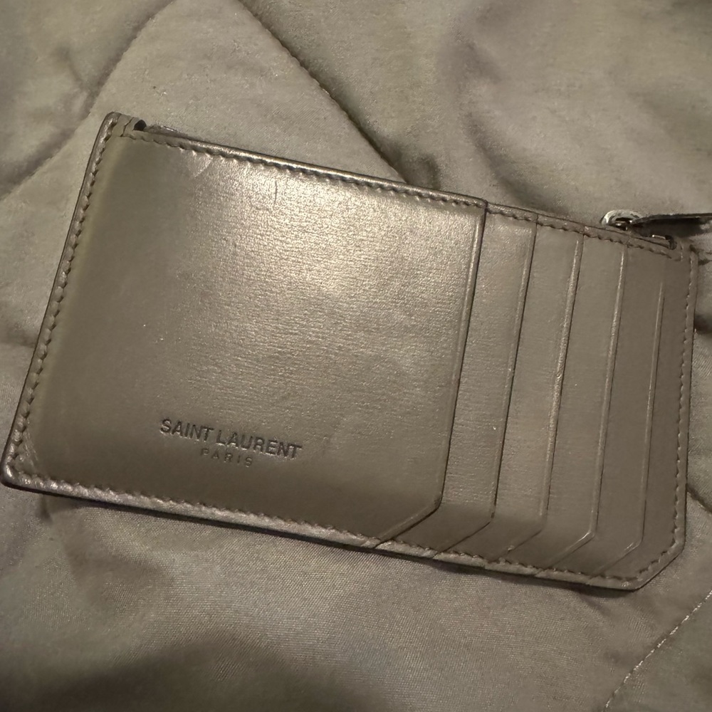 Grey Saint Laurent cardholder